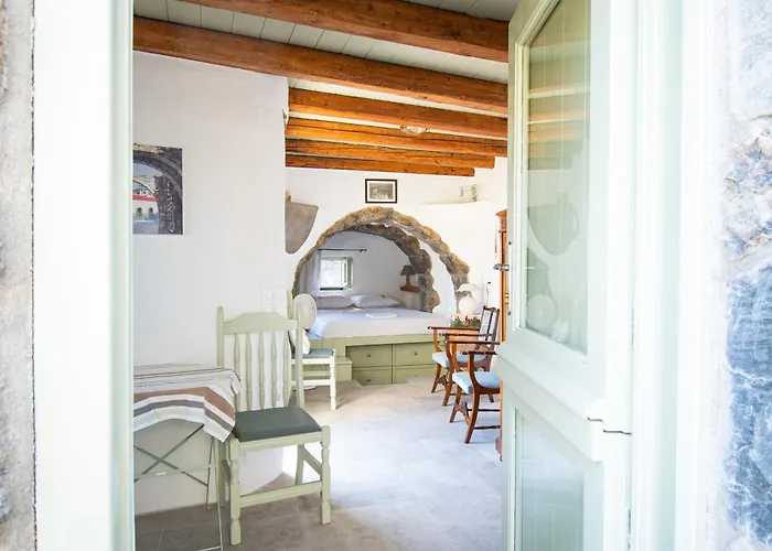 펜션 Messes Traditional Stone House With Amazing Sea View 2 Mandrákion